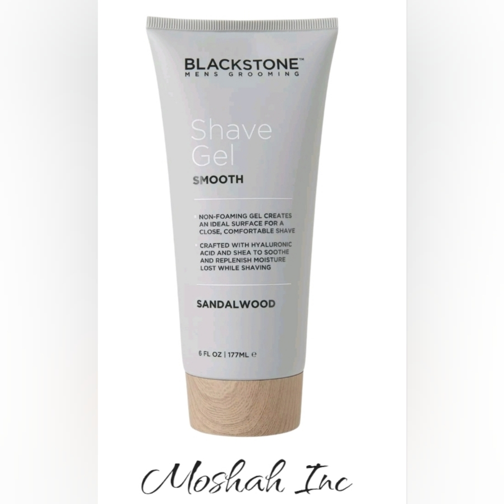 BLACKSTONE Men's Grooming Shave Gel, Sandalwood - 6 Oz